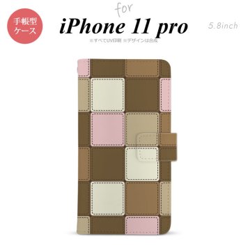 iPhone11Pro iPhone11 Pro 手帳型スマホケース カバー パッチワーク ミックス  nk-004s-i11p-dr1674