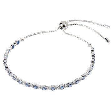 スワロフスキー　SWAROVSKI　ブレスレット　5725854　Matrix Tennis　マトリックス　テニス　ロジウムシルバー　ブルーストーン　ミックス　ラウンドカット