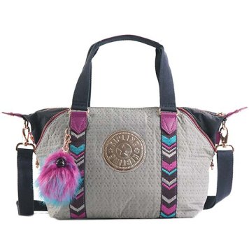 キプリング Kipling バッグ K14331 08F ART S アートエス 2way 斜めがけショルダー ミニボストンバッグ GREY EMB BL グレー＋パープル系マルチ