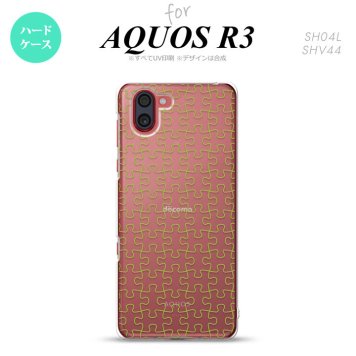 SH-04L SHV44 R3 AQUOS R3 スマホケース カバー パズル 透明 緑 nk-r3-1218