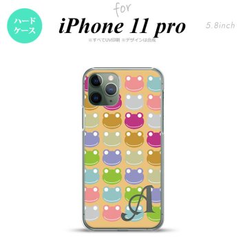 iPhone11Pro iPhone11 Pro スマホケース ハードケース カエル かえる B ベージュ +アルファベット メンズ レディース nk-i11p-164i