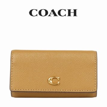 送料無料 コーチ COACH アウトレット レディース 敬老の日 小物 キーケース CH799 B4/TF(ブラス×トフィー) ライト ブラウン (女性 プレゼント コンパクト 本革 スマートキー 大人可愛い)