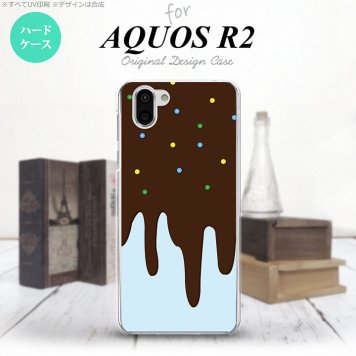 AQUOS R2 アクオス アール2 SH-03K SHV42 専用 スマホケース カバー ハードケース アイス 青 nk-r2-348[スマホ,スマホケース,スマホカバー,ケース,カバー,ジャケット]