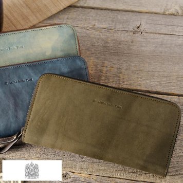 Leather studio Third 福山レザー ラウンドファスナー長財布 ポッシュF