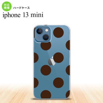 iPhone13mini iPhone13 mini ケース ハードケース ドット 水玉 A 茶  nk-i13m-002