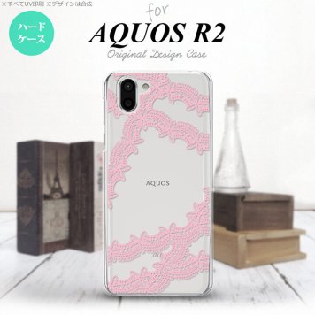 AQUOS R2 アクオス アール2 SH-03K SHV42 専用 スマホケース カバー ハードケース レースB ピンク nk-r2-1099[スマホ,スマホケース,スマホカバー,ケース,カバー,ジャケット]
