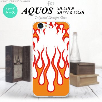 【SH04H】【スマホケース/スマホカバー】【アクオス ゼータ】SH04H スマホケース AQUOS ZETA SH04H カバー アクオス ゼータ ファイヤー 白×赤 nk-sh04h-1309【メール便送料無料】
