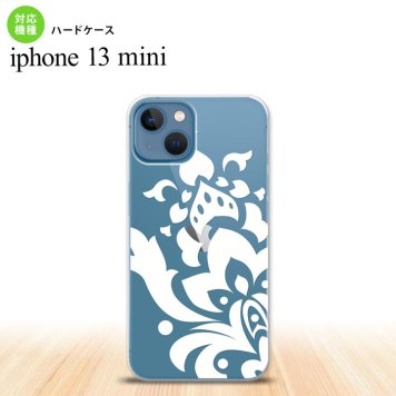 iPhone13mini iPhone13 mini ケース ハードケース ダマスク C 白  nk-i13m-1032