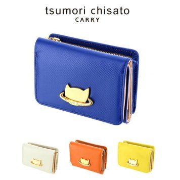 ツモリチサト 三つ折り財布 ミニ財布 レディース ネコプラネット 57986 tsumori chisato かわいい 人気 おしゃれ ネコ 猫 女性 ブランド プレゼント ギフト ラッピング無料 通販 一粒万倍日 吉日