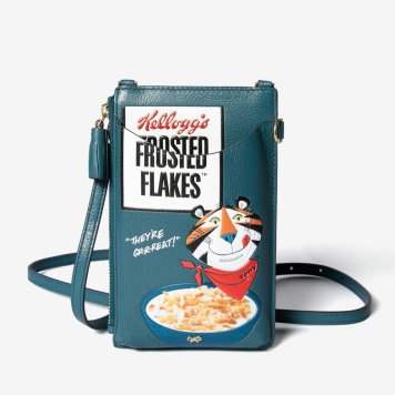 アニヤ ハインドマーチ ANYA HINDMARCH Anya Brands Zip Phone Pouch on Strap Frosted Flakes in Shiny Capra