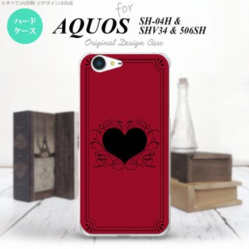 【SH04H】【スマホケース/スマホカバー】【アクオス ゼータ】SH04H スマホケース AQUOS ZETA SH04H カバー アクオス ゼータ 飾りハート（B) 赤 nk-sh04h-614【メール便送料無料】
