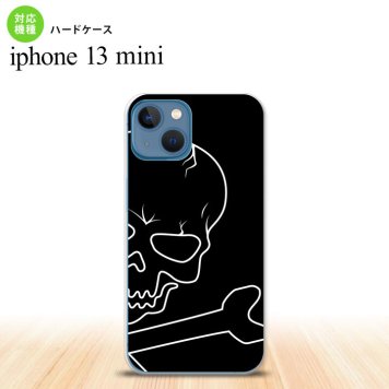 iPhone13mini iPhone13 mini ケース ハードケース ドクロ アップ 黒  nk-i13m-516