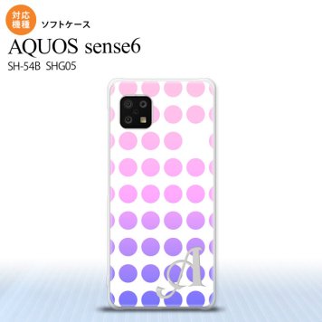 SH-54B SHG05 AQUOS sense6 スマホケース ソフトケース 水玉 ピンク +アルファベット メンズ レディース nk-sens6-tp1374i
