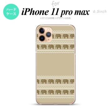iPhone11ProMax iPhone11pro max スマホケース ハードケース エスニック ゾウ ベージュ メンズ レディース nk-i11pm-692