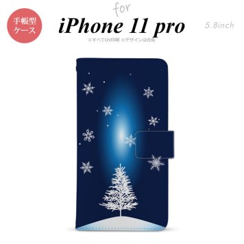 iPhone11Pro iPhone11 Pro 手帳型スマホケース カバー 雪 ツリー  nk-004s-i11p-dr639