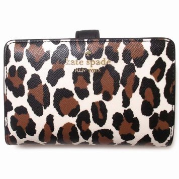 Kate spade ケイトスペード アウトレット マディソン スポッテッド レオパードプリント ミディアム 二つ折り財布 KH781 250