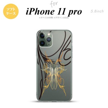 iPhone11Pro iPhone11 Pro スマホケース ソフトケース ピンスト 線 黄 メンズ レディース nk-i11p-tp1234