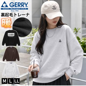 【予約】GERRY ジェリー スウェット トレーナー レディース メンズ gea-m0032 裏起毛 バックプリント 長袖 刺繍 クルーネック 防寒 ビッグシルエット オーバーサイズ アメカジ アウトドア ストリート カジュアル M L LL 2026FW  別注