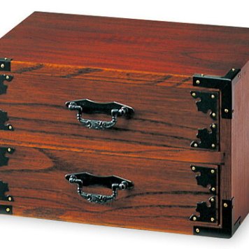 木製金具付二段引出（大） インテリア 漆器 盆 カタログギフト 景品 粗品
