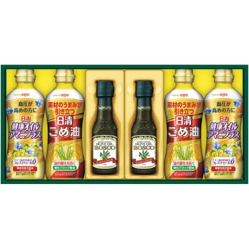 【1043】日清 ボスコオリーブオイル＆ヘルシーオイルギフト BM-30 御中元 お中元 ギフト 贈り物 贈答 ご挨拶 お祝 お礼 お返し 内祝 プレゼント セット 詰め合わせ 人気 おすすめ 送料込み お取り寄せ カタログ 夏 2026