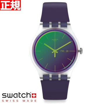 swatch スウォッチ 腕時計 メンズ レディース オリジナルズ ニュージェント ポーラパープル Originals New Gent POLAPURPLE SUOK712