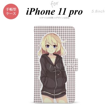iPhone11Pro iPhone11 Pro 手帳型スマホケース カバー 女の子 キャラ 千鳥  nk-004s-i11p-dr1333