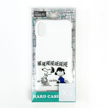スヌーピー  iPhone X 対応 ハードケース  SNG-198B / HEHEHEHE  ホワイト スマホ
