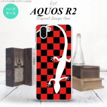 AQUOS R2 アクオス アール2 SH-03K SHV42 専用 スマホケース カバー ハードケース トカゲ 赤 nk-r2-864[スマホ,スマホケース,スマホカバー,ケース,カバー,ジャケット]