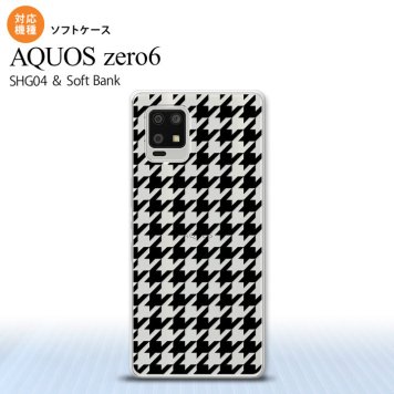 SHG04 SHG04 ZERO6 AQUOS zero6 スマホケース ソフトケース 千鳥 格子 大 黒 クリア メンズ レディース nk-zero6-tp930
