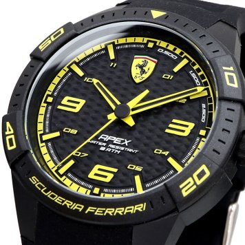 Scuderia Ferrari 腕時計 スクーデリア フェラーリ 時計 ウォッチ エーペックス Apex メンズ ブラック×イエロー 0830663 海外モデル [並行輸入品] 誕生日 プレゼント ギフト 入学祝い 社会人 新生活 母の日 父の日