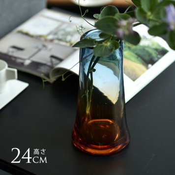 花瓶 ガラス おしゃれ シエル S 高さ24cm  ガラス花瓶 カラーガラス フラワーベース vase インテリア 雑貨 室内 枝もの 北欧
