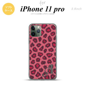 iPhone11Pro iPhone11 Pro スマホケース ソフトケース 豹柄 A ピンク +アルファベット メンズ レディース nk-i11p-tp026i