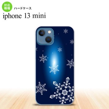 iPhone13mini iPhone13 mini ケース ハードケース 雪 A 紺  nk-i13m-637