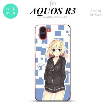 SH-04L SHV44 R3 AQUOS R3 スマホケース カバー 女の子 A 青 nk-r3-1325
