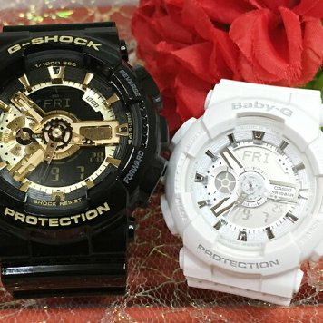恋人たちのGショック ペアウオッチ G-SHOCK BABY-G  ペア腕時計 カシオ 2本セット  アナデジ GA-110GB-1AJF BA-110-7A3JF ラッピング無料 メッセージカード人気  婚約　夫婦 高級　クリスマス プレゼント おすすめ誕生日 御祝い還暦 銀婚式 結婚記念日 婚約