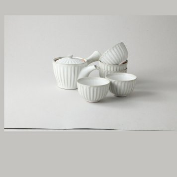 粉引削ぎ目急須茶器 陶器 美濃焼 やきものの里から、暮らしを贈ります。　ギフト 食器 セット テーブルウェア