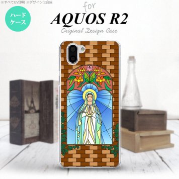 AQUOS R2 アクオス アール2 SH-03K SHV42 専用 スマホケース カバー ハードケース マリア様 ベージュ nk-r2-1502[スマホ,スマホケース,スマホカバー,ケース,カバー,ジャケット]