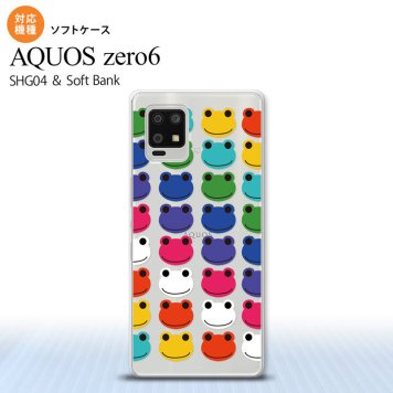 SHG04 SHG04 ZERO6 AQUOS zero6 スマホケース ソフトケース カエル かえる B 透明 メンズ レディース nk-zero6-tp166