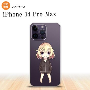 iPhone14 ProMax iPhone14 Pro Max スマホケース 背面ケースソフトケース 女の子 C クリア 2022年 9月発売 nk-i14pm-tp1334