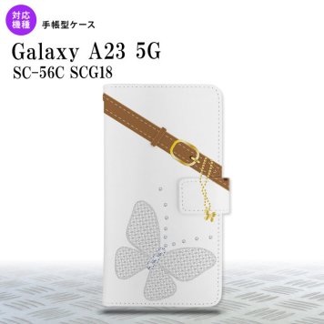 Galaxy A23 GalaxyA23 手帳型スマホケース カバー バタフライ 蝶 クリア 2022年 10月発売 nk-004s-a23-dr323
