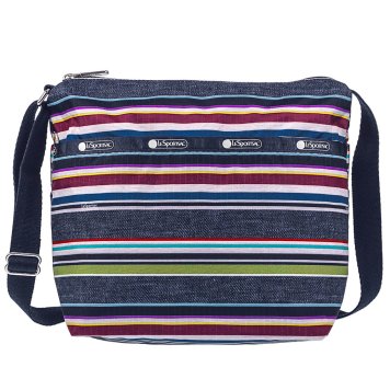レスポートサック LeSportsac バッグ ショルダーバッグ 斜めがけバッグ 7562 E124 SMALL CLEO CROSSBODY スモールクレオ クロスボディ INDIGO STRIPE ストライプ柄ネイビー系