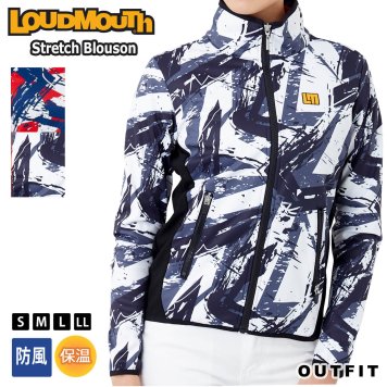 LOUDMOUTH ラウドマウス  ゴルフ ゴルフウェア ブルゾン ボア レディース 冬 秋 ジャケット 大きいサイズ ブランド ストレッチ 暖 防風 シンプル カジュアル きれいめ グレー ネイビー プレゼント ギフト outfit  花以外 敬老の日 プレゼント ギフト