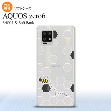 SHG04 SHG04 ZERO6 AQUOS zero6 スマホケース ソフトケース ハニー クリア 黒 メンズ レディース nk-zero6-tp1690