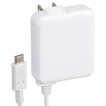 オーム電機 AC充電器 TYPE-Cケーブル一体型(2.4A/1.5m/ホワイト) MAV-ACC1524W