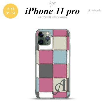 iPhone11Pro iPhone11 Pro スマホケース ソフトケース パッチワーク ミックスB ピンク +アルファベット メンズ レディース nk-i11p-tp1672i