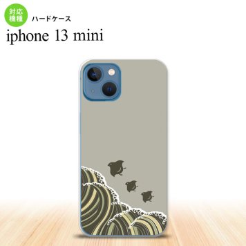 iPhone13mini iPhone13 mini ケース ハードケース 波鳥 グレー  nk-i13m-1734