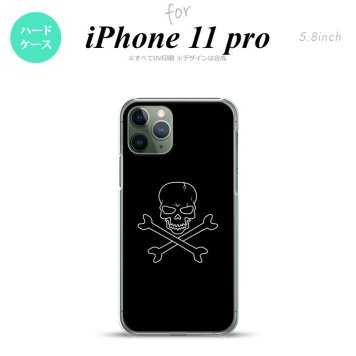 iPhone11Pro iPhone11 Pro スマホケース ハードケース ドクロ 黒 メンズ レディース nk-i11p-512