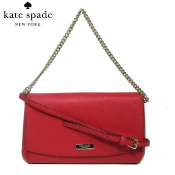 ケイト・スペード アウトレット kate spade ショルダーバッグ WKRU4092-611 greer / laurel way レザー チェーン ハンドル付き 2WAY ショルダー hotchili(611):レッド系
