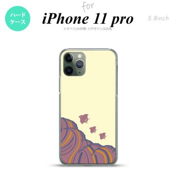 iPhone11Pro iPhone11 Pro スマホケース ハードケース 波鳥 黄 メンズ レディース nk-i11p-1733