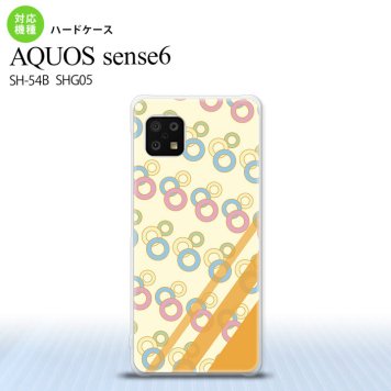SH-54B SHG05 AQUOS sense6 スマホケース ハードケース 丸 黄 メンズ レディース nk-sens6-1661